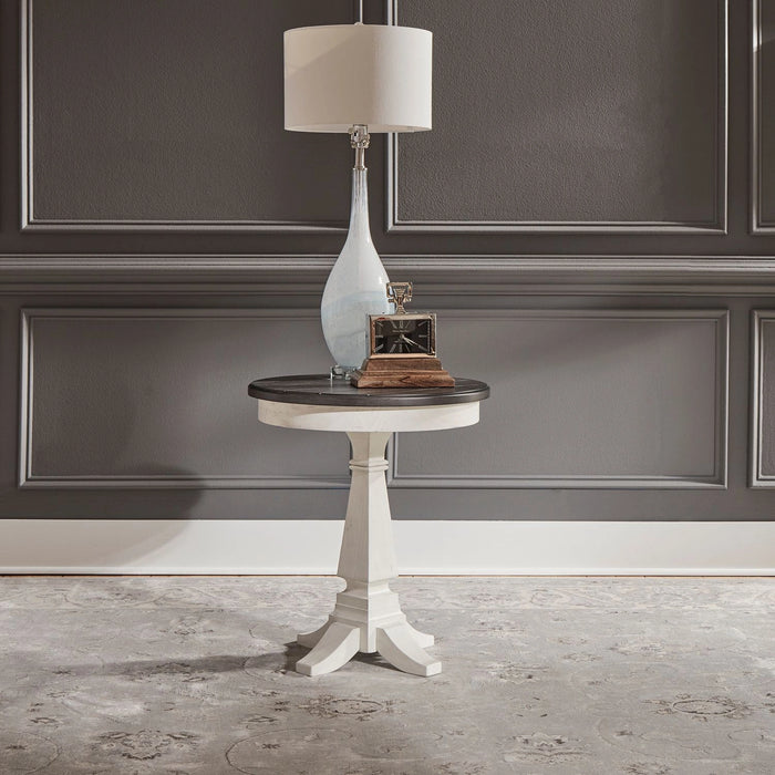 Allyson Park Chair Side Table in Wirebrushed White image