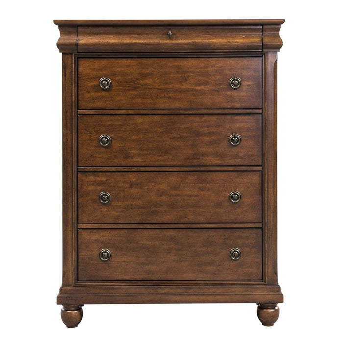 Rustic Traditions 5 Drawer Chest in Rustic Cherry image