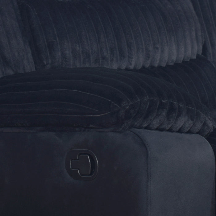 Willow Sofa W/Dual Recliner-Black