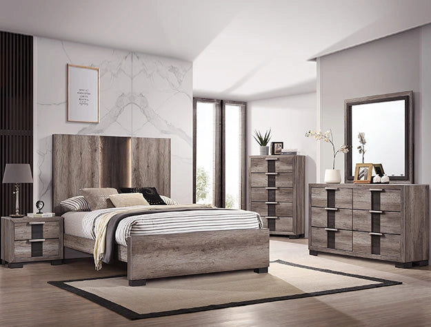 Crown Mark Furniture Rangley 6 Drawer Dresser in Brown image