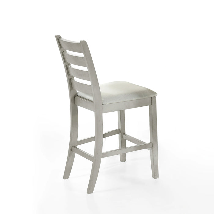 Pascal Ladderback Counter Chair (2 Per Carton)-Driftwood