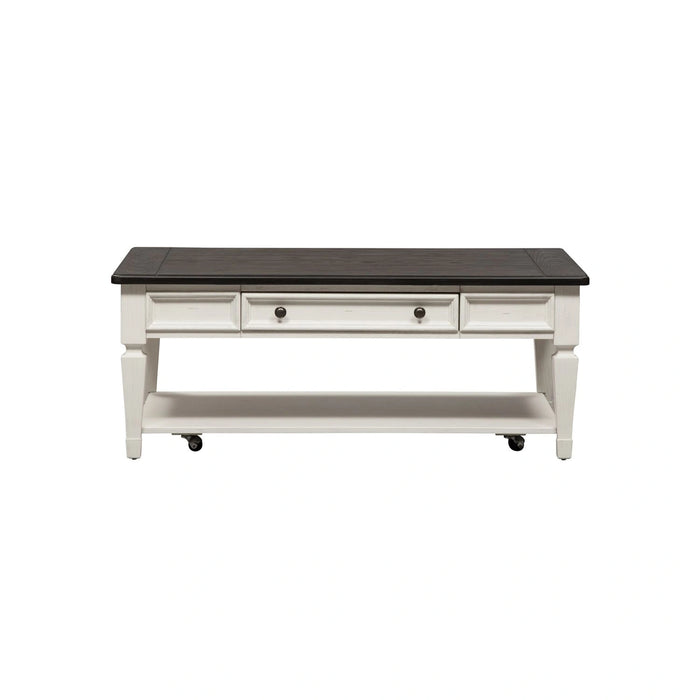Allyson Park Rectangular Cocktail Table in Wirebrushed White image