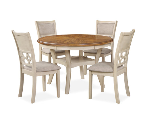 Mitchell 5 Pc Dining Set-Two Tone Bisque/Brown