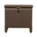 Americana Farmhouse 6 Drawer Bedside Chest in Dusty Taupe and Black image