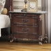 Constantine Nightstand W/Marble Top-Cherry