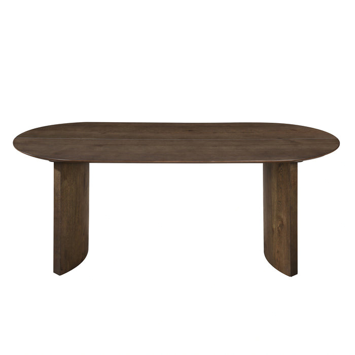 Kody 79" Oval Dining Table Top-Dk Walnut