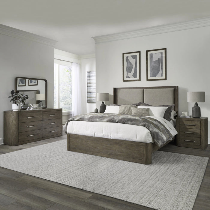 South Bend King Shelter Bed, Dresser & Mirror, Night Stand image