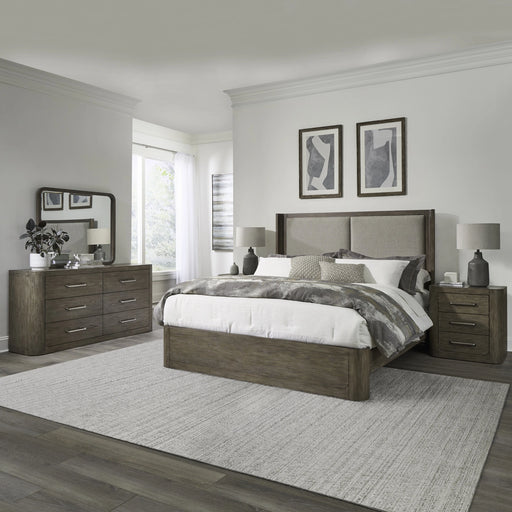 South Bend King California Shelter Bed, Dresser & Mirror, Night Stand image