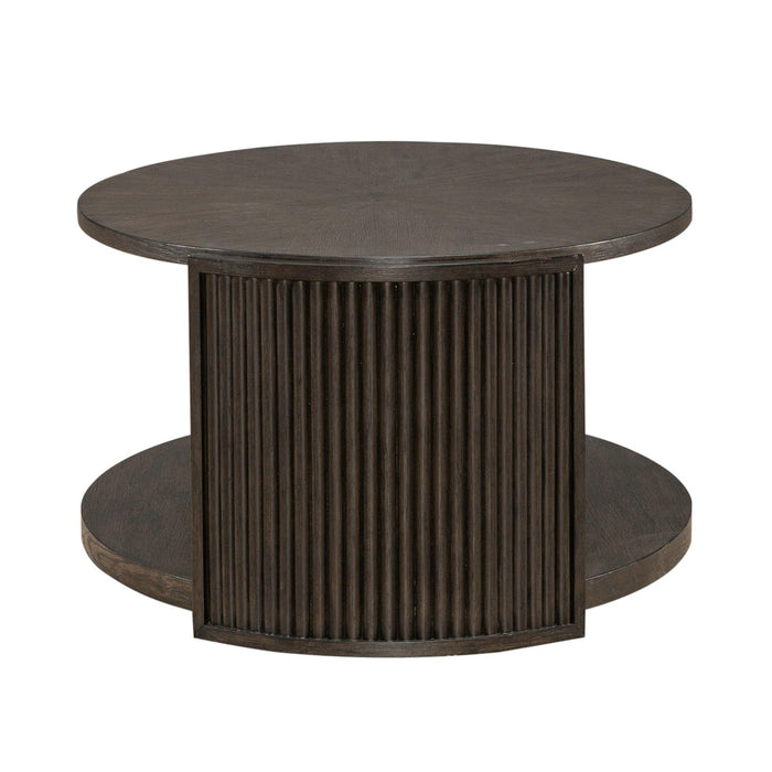 City View Oval Cocktail Table in Coffee Bean