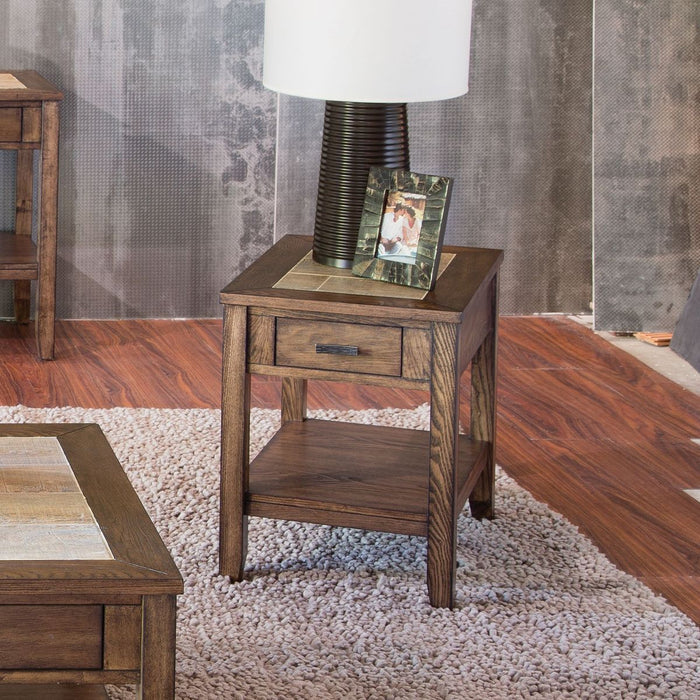 Liberty Furniture Mesa Valley Chair Side Table in Tobacco
