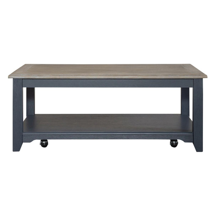 Liberty Furniture Summerville Rectangular Cocktail Table in Navy image