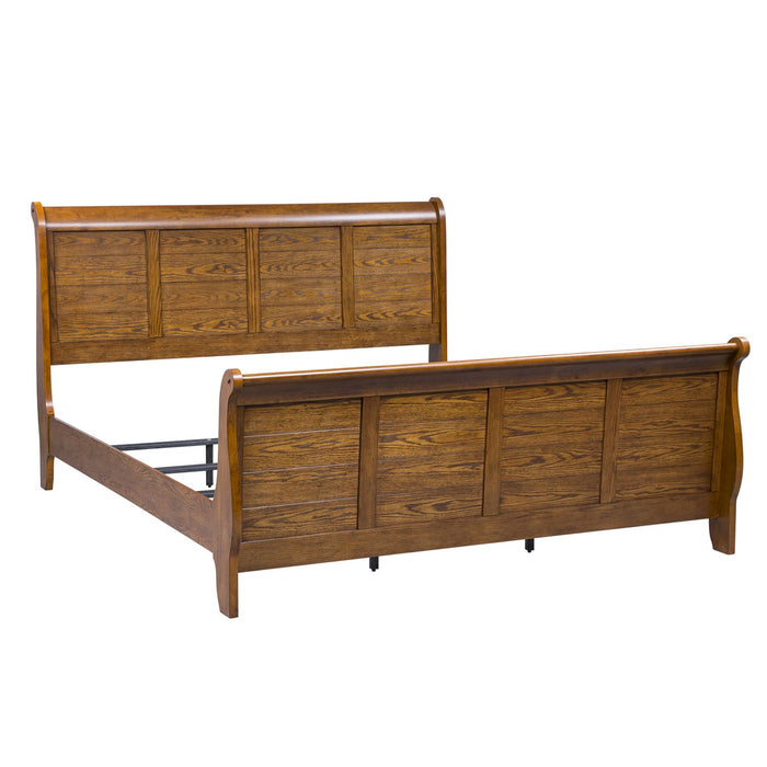 Grandpas Cabin King California Sleigh Bed