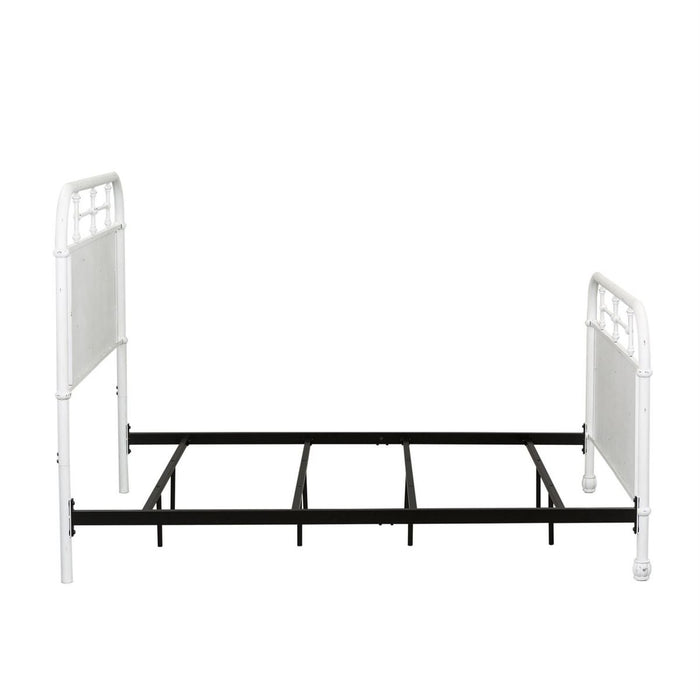 Liberty Furniture Vintage Series Full Metal Bed in Antique White