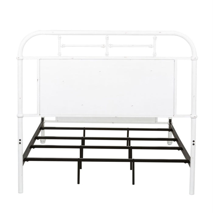 Liberty Furniture Vintage Series Full Metal Bed in Antique White