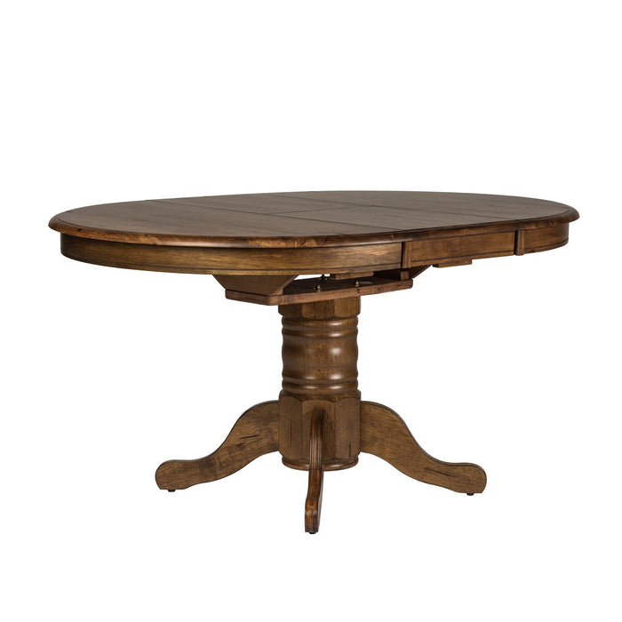Carolina Crossing 5 Piece Pedestal Table Set