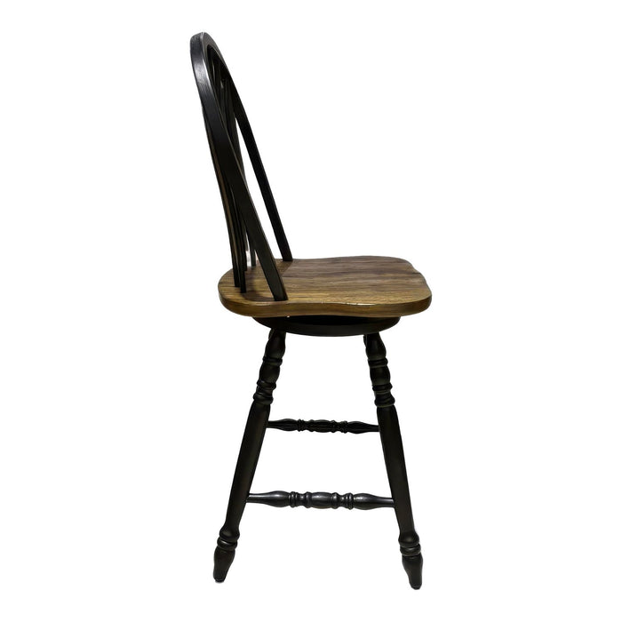 Carolina Crossing Windsor Swivel Counter Chair - Black