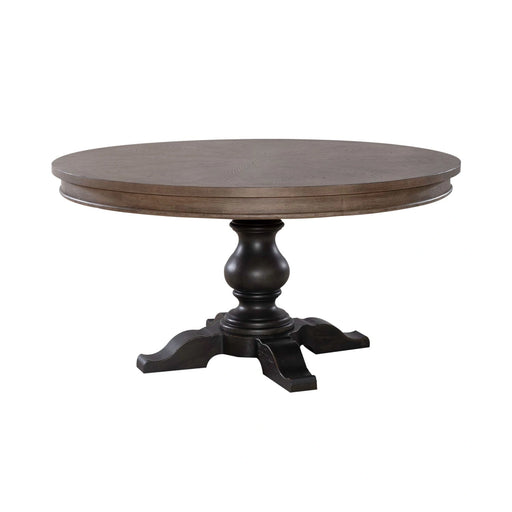 Americana Farmhouse Single Pedestal Table Base- Black image