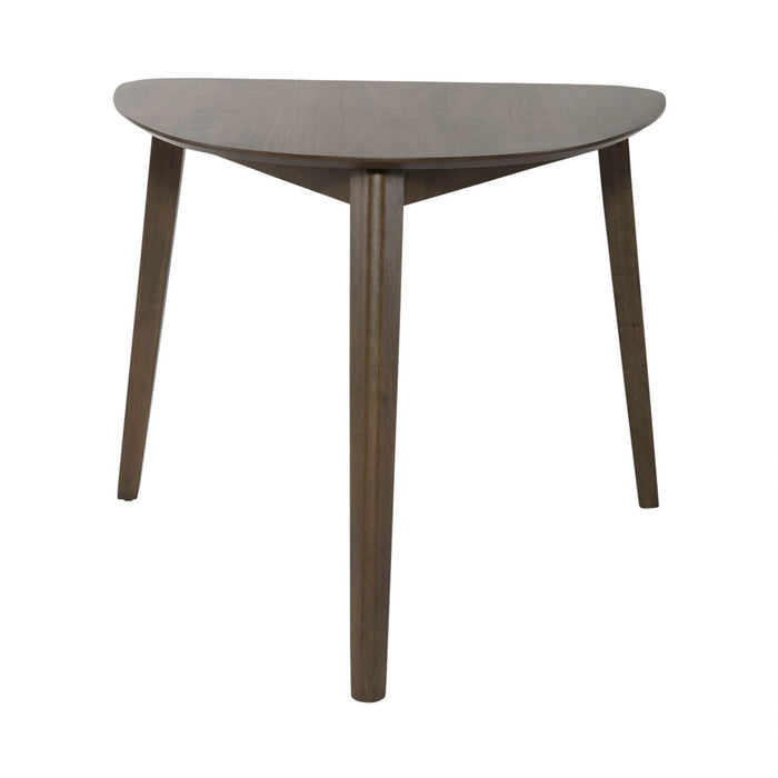 Space Saver Triangle Table in Satin Walnut