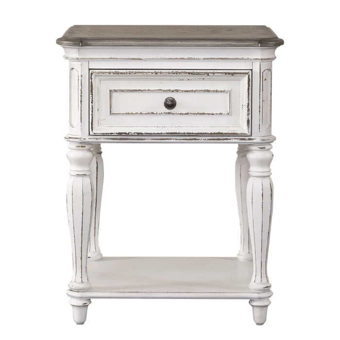 Magnolia Manor Leg Nightstand in Antique White image