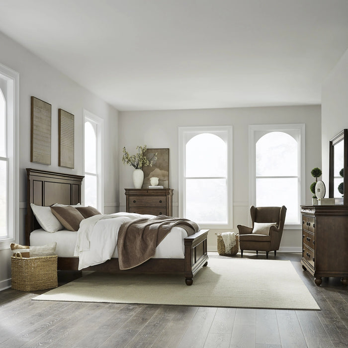 Rustic Traditions King Panel Bed, Dresser & Mirror, Chest image