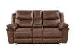 Ryland Console Loveseat W/Pwr Fr--Brown