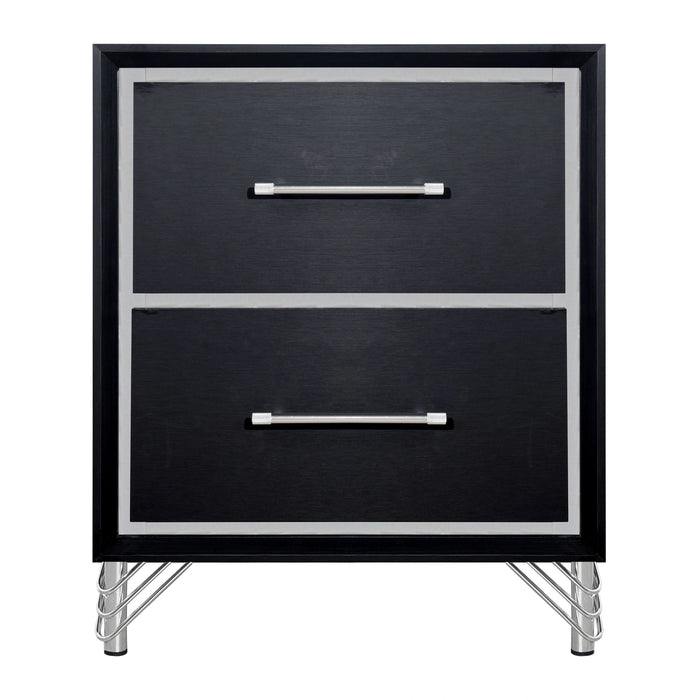 Ava 2 Drawer Nightstand-Ebony