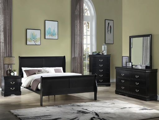 Crown Mark Furniture Louis Philip Twin Bed in Black image