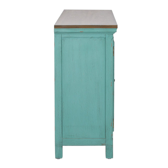 Kensington 4 Door Accent Cabinet in Turquoise