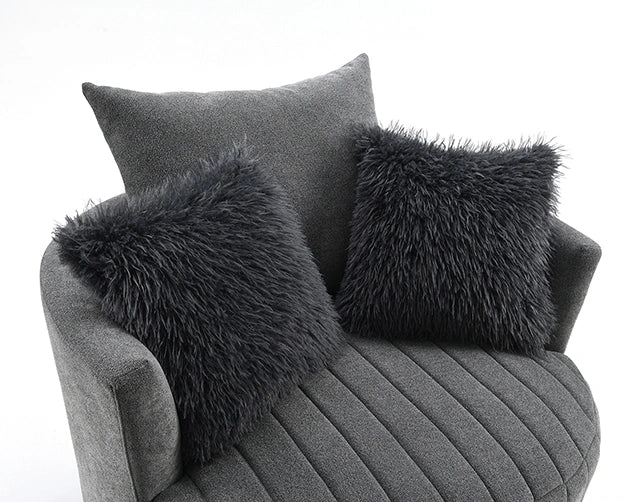 Hoople Channel Tufted Swivel Chair