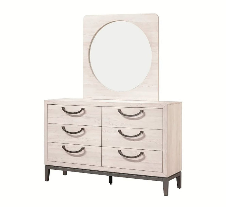 Crown Mark Furniture Veda 6 Drawer Dresser in Beige