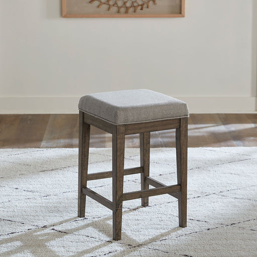 Liberty Furniture Arrowcreek Upholstered Console Stool in Weathered Stone image