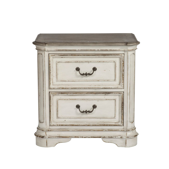Magnolia Manor King California Upholstered Bed, Dresser & Mirror, Chest, Night Stand