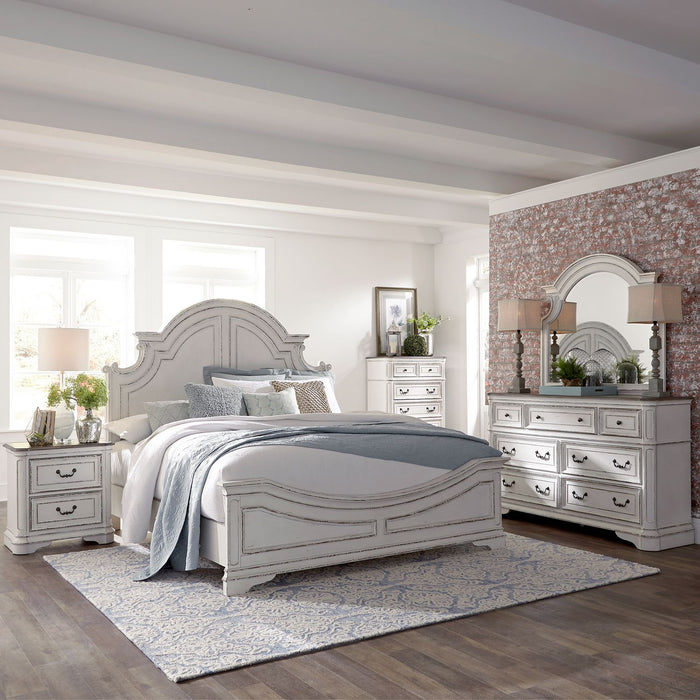 Magnolia Manor Queen Panel Bed, Dresser & Mirror, Chest, Night Stand image