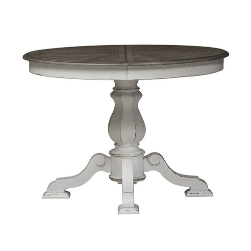 Liberty Furniture Magnolia Manor Round/Oval Pedestal Table in Antique White image