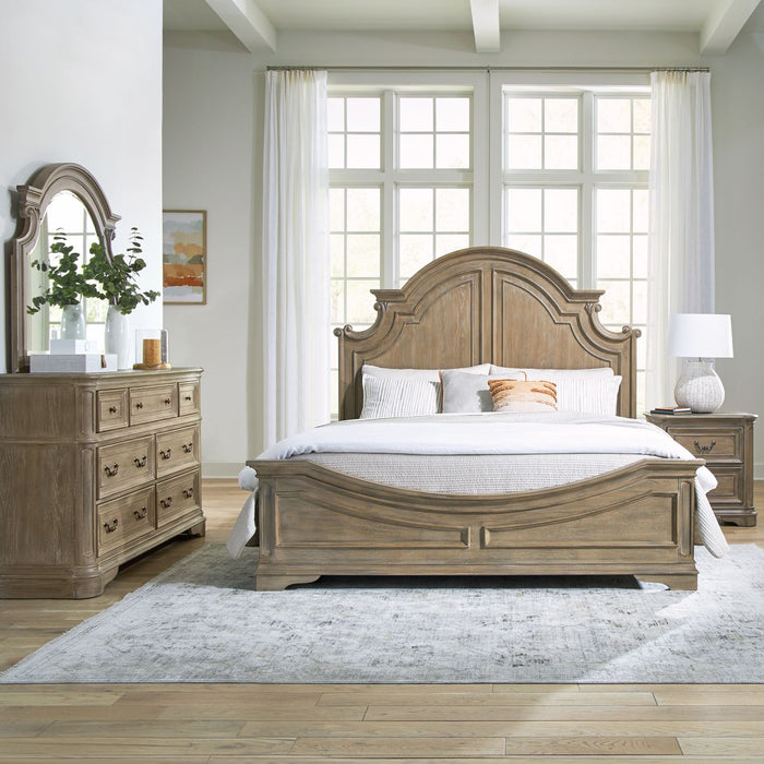 Magnolia Manor King Panel Bed, Dresser & Mirror, Night Stand image