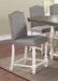 Crown Mark Furniture Langley Counter Height Chair in Gray (Set of 2) image