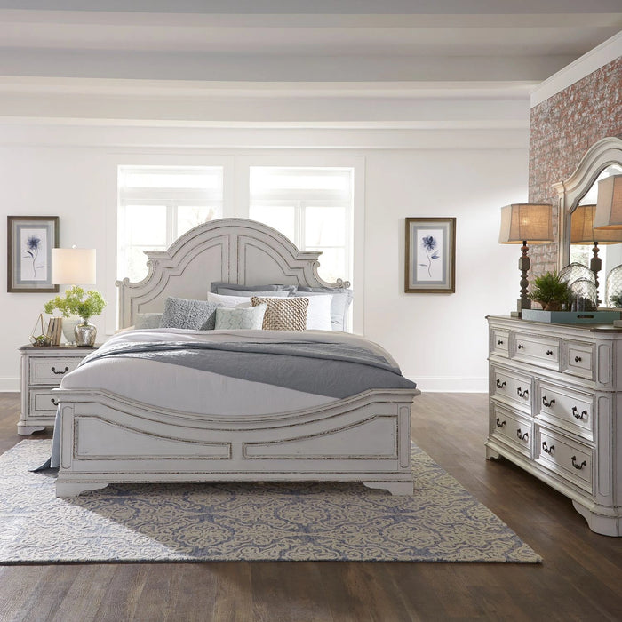 Magnolia Manor King Panel Bed, Dresser & Mirror, Night Stand image