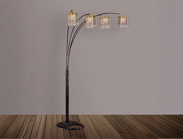 RAIN DROP ARC LAMP 84 H BLACK image
