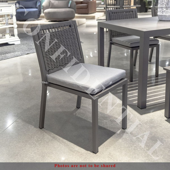 Liberty Furniture Plantation Key Outdoor Panel Back Side Chair (Set of 2) in Granite