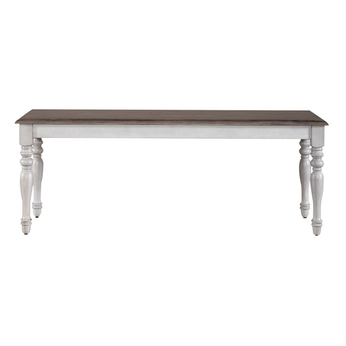 Ocean Isle Bench (RTA) in Antique White with Weathered Pine