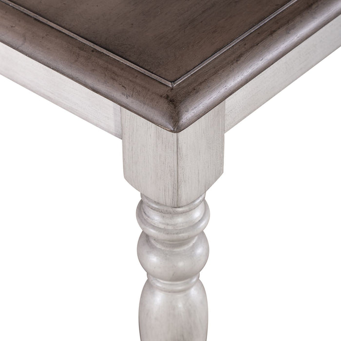 Ocean Isle Bench (RTA) in Antique White with Weathered Pine