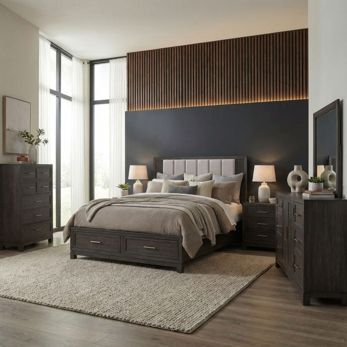 Modern Edge Queen Storage Bed, Dresser & Mirror, Chest, Night Stand image