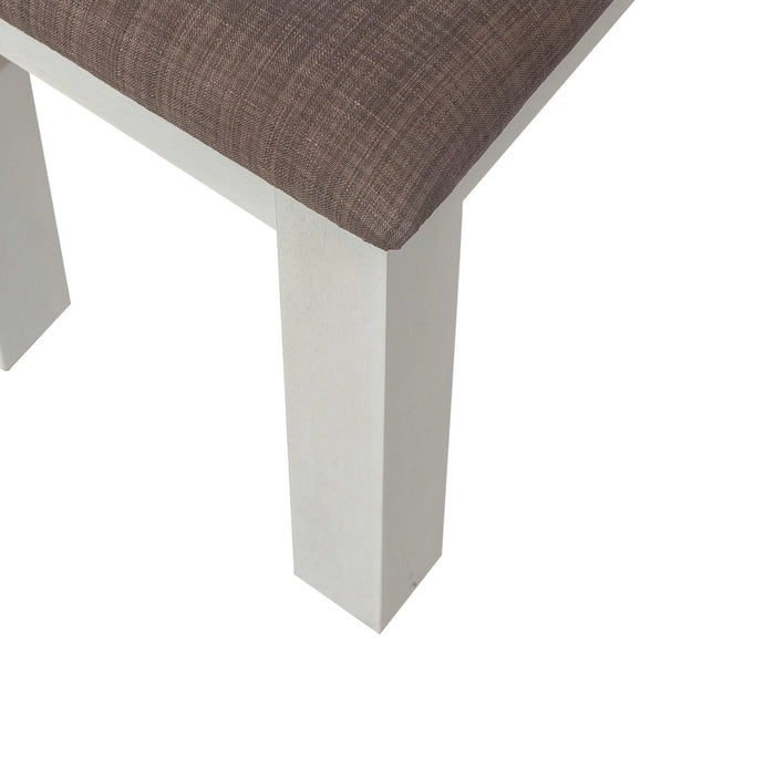Brook Bay Uph Dining Bench in Textured White image