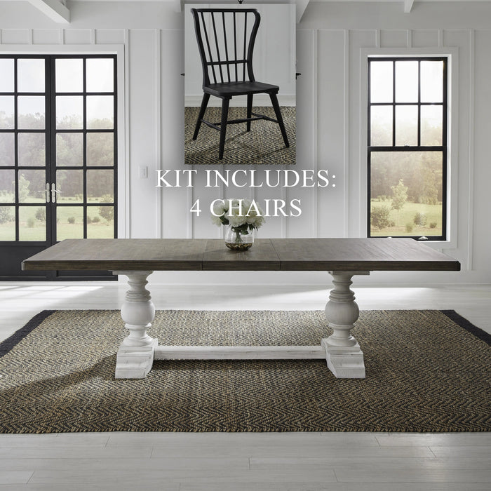 River Place Opt 5 Piece Trestle Table Set image