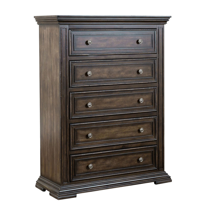Big Valley King Panel Bed, Dresser & Mirror, Chest, Night Stand