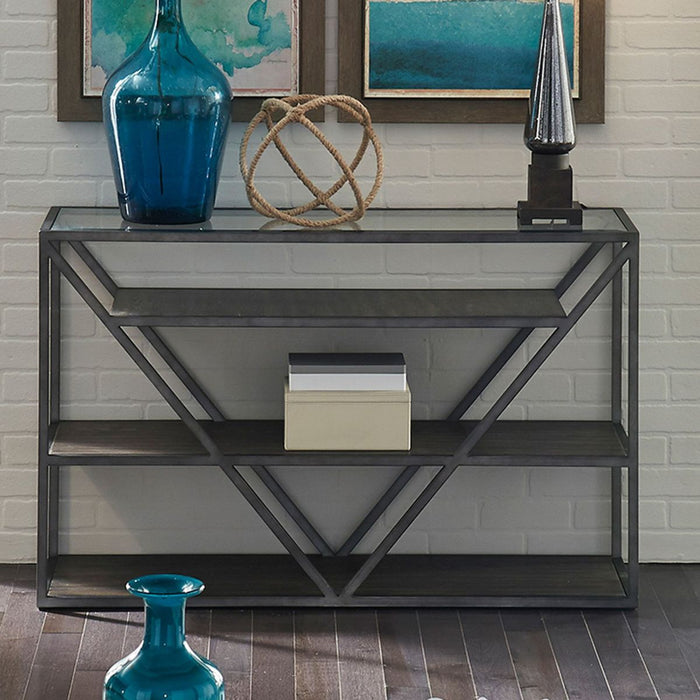 Liberty Furniture Arista Sofa Table in Cobblestone Brown