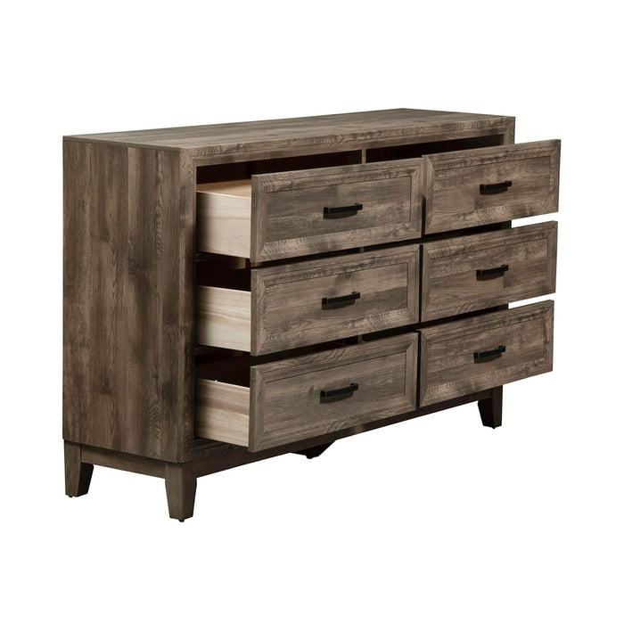 Ridgecrest 6 Drawer Dresser in Cobblestone
