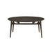 Rex 65" Round Table With Self Storing Leaves-Walnut