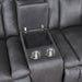 Morello Console Loveseat W/Pwr Fr-Gray