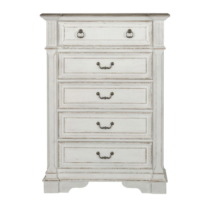Abbey Park King California Panel Bed, Dresser & Mirror, Chest, Night Stand image